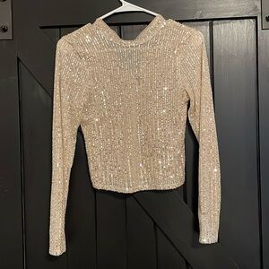 Abercrombie and Finch, long sleeve gold shirt size small